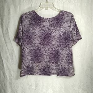 Me'chant purple short sleeve top women's L #603